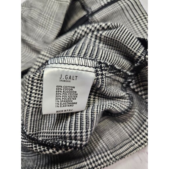 JOHN GALT S BLACK WHITE HOUNDSTOOTH SLIT FRONT SHORT SKIRT - Picture 6 of 16